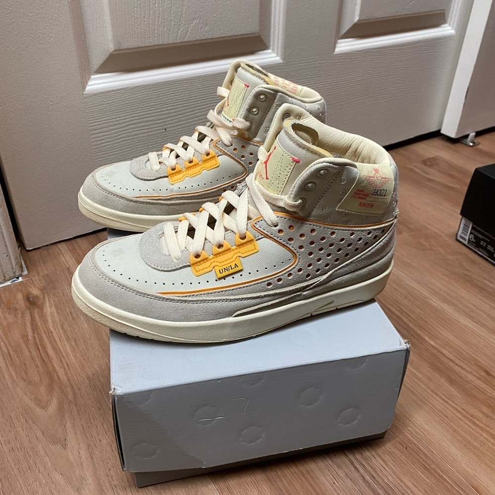 Union LA x Air Jordan 2 Retro SP "Grey Fog" Size 7.5 - Picture 2 of 12